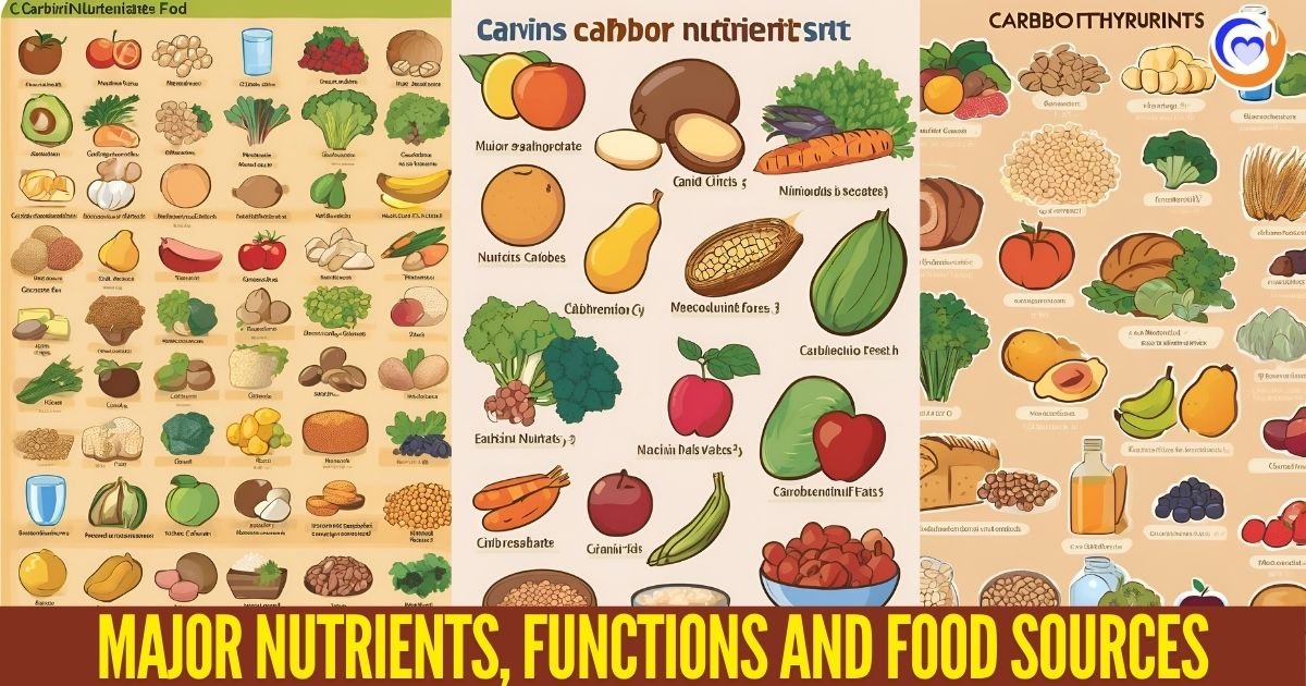 Major Nutrients, Functions and Food Sources